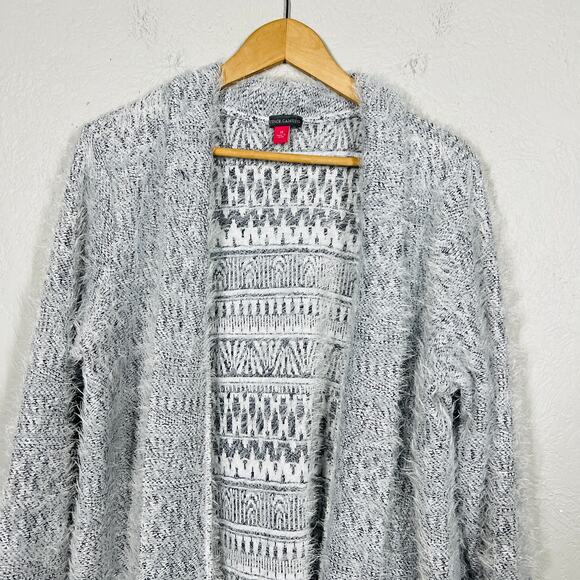 Vince Camuto Eyelash Knit Duster Cardigan Sweater Long Sleeve Pockets - 1X - Picture 2 of 5
